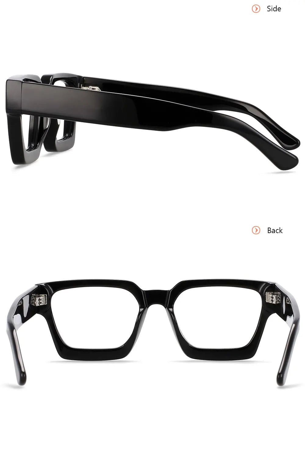54290 High Quality Acetate Optics Glasses Frame Retro Square Eyewear Designer Luxury Prescription Glasses Frames Optical Eyewear