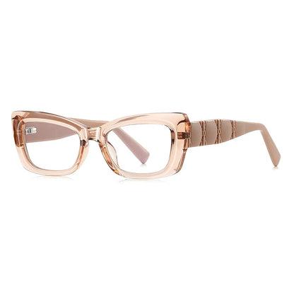 Classic Square Anti Blue Light Blocking Reading Glasses For Women Men Simple Thick Frame Design Myopia Prescription Glasses