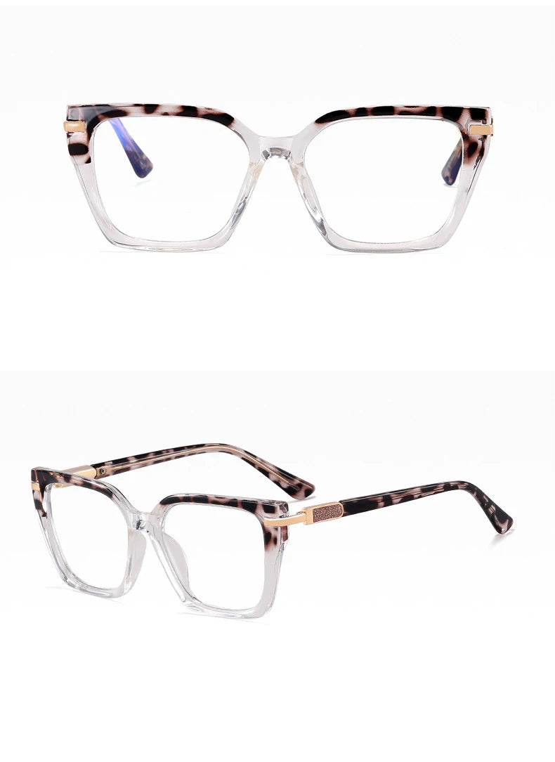 R57522 Women Tr90 Blue Light Blocking Glasses Frame Comfortable Spring Hinge Presbyopia Eyeglasses Customizable Diopters