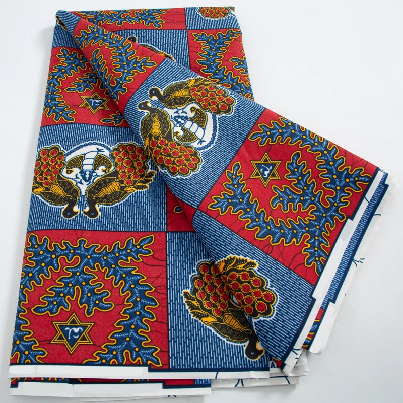African New Wax Fabric Nigeria Ankara Wax Fabrics Newest Design Block Prints Batik Dutch For Dresses Sewing Cloth Materials