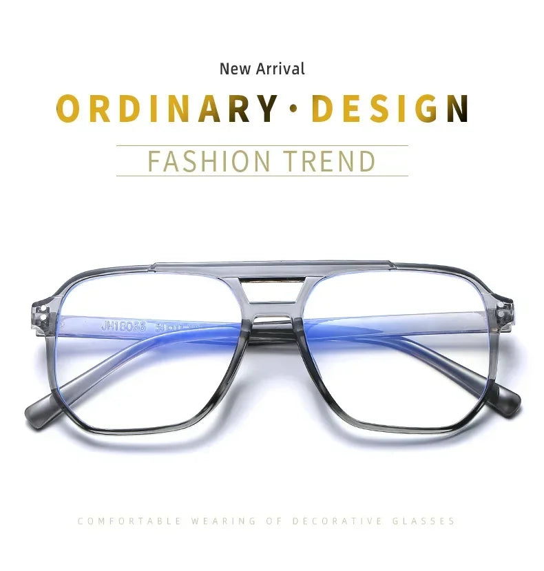 Transparent Computer Glasses Frame Women Men Anti Blue Light square Eyewear Blocking Glasses Optical Spectacle