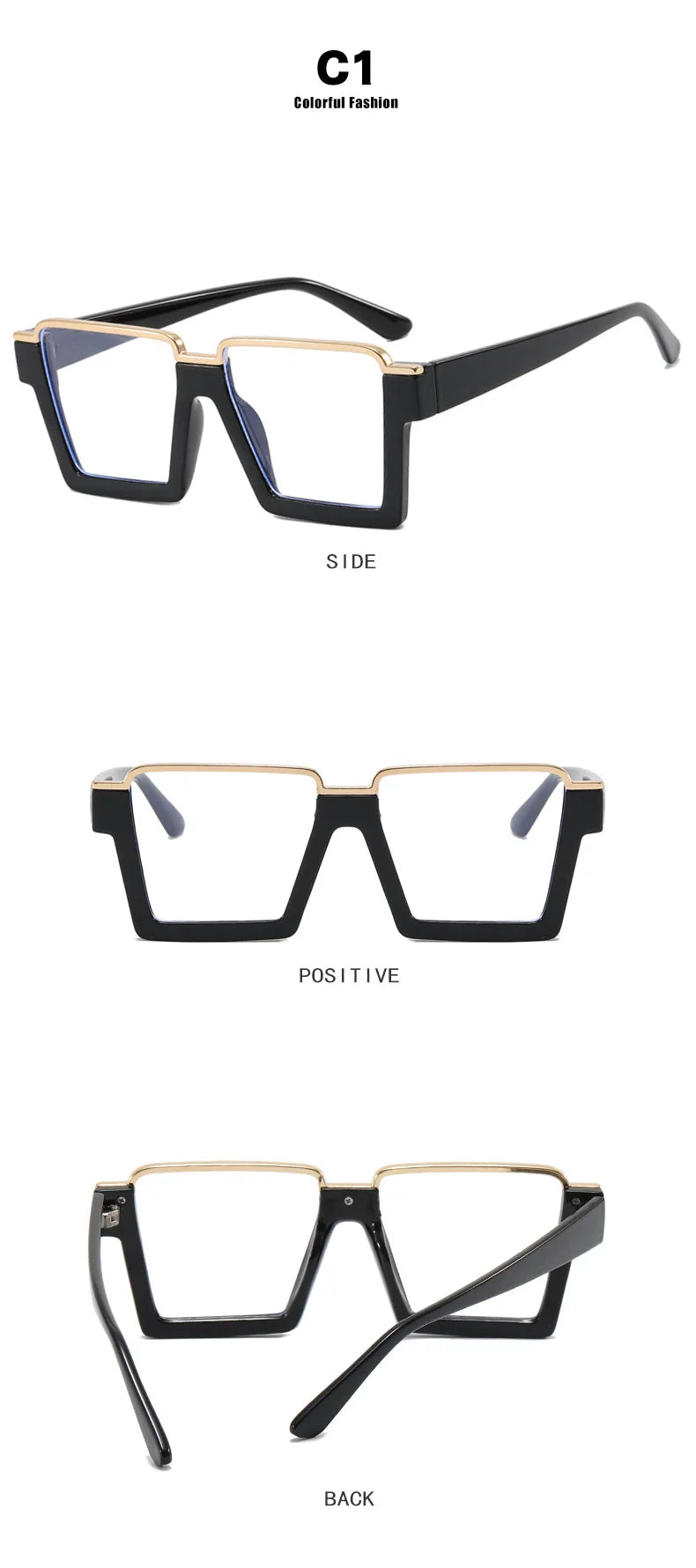 R57411 Brand Designer Half Frame Reading Glasses Lady Luxury Clear Eyewear Men Square Presbyopic Eyeglass Dioptric +50~+350