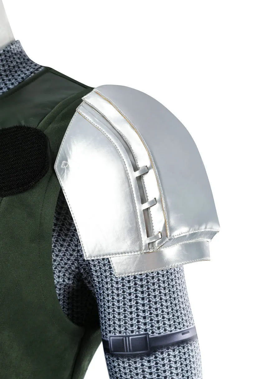 Doctor Doom Cosplay Costume Green Suits Silver Mask Silver Boots