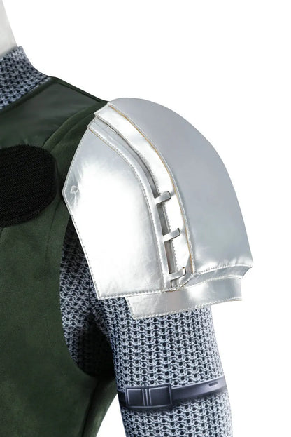 Doctor Doom Cosplay Costume Green Suits Silver Mask Silver Boots
