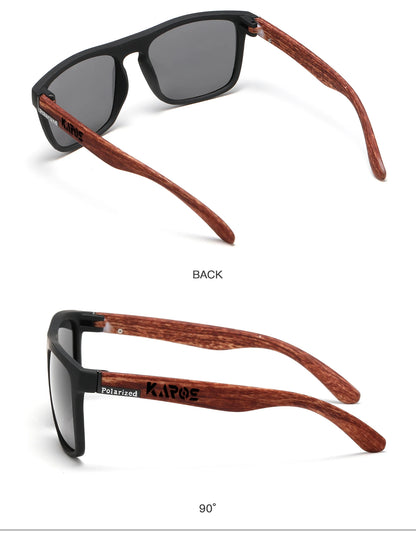 KAROS 2PCS Sunglasses Men/Women Polarized Square Mirror Brand Design Luxury UV400 SunShade Unisex Fishing Driving Cycling Hiking