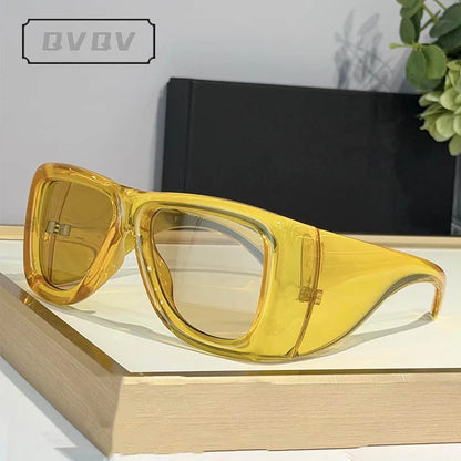 QVQV Trendy Oversized Square Sunglasses Women Men Luxury Brand Original Thick Frame Sunglasses Retro Outdoors Driving Shades
