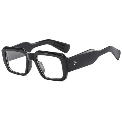 R57164 Men Fashion Rivet Optical Reading Glasses Women Trend Square Presbyopic Spectacles Dioptric +50 +100 +300