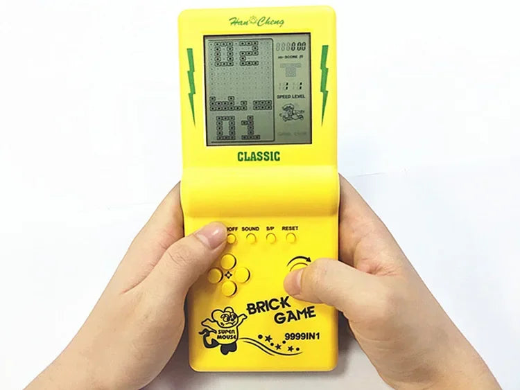 2026 New Large-screen Tetris Game Console Nostalgic Classic Black and White Electronic Handheld Game Console