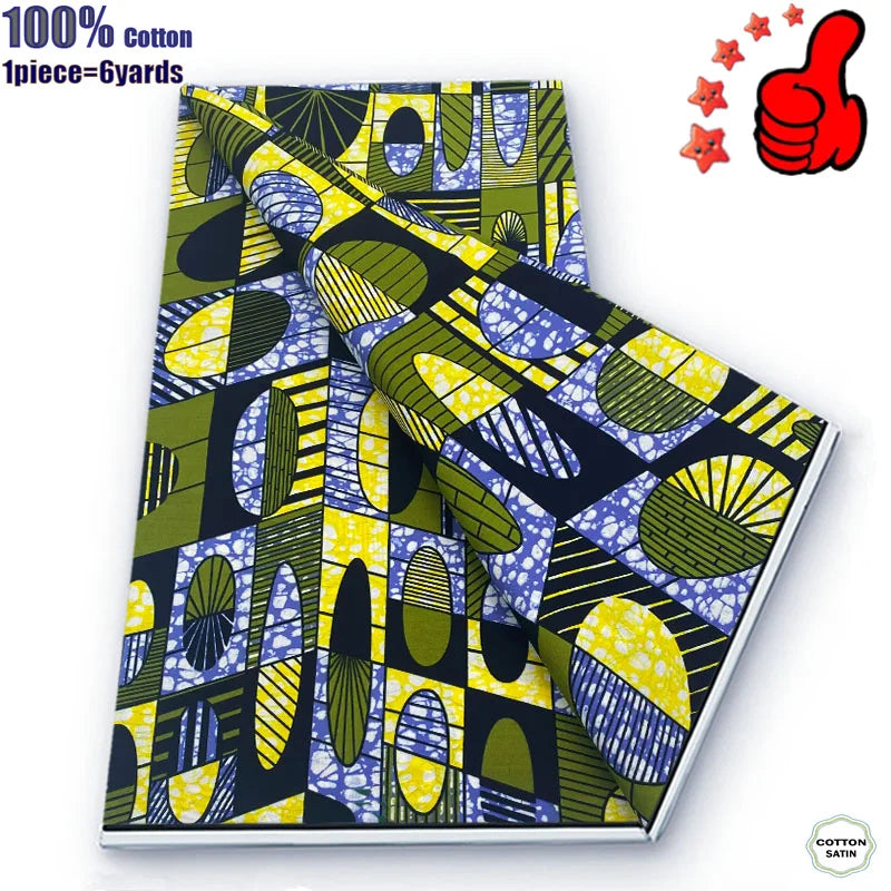 Guaranteed Veritable African Real Wax Prints Fabric Ghana Style Ankara Wax Tissu Pagne 100%Cotton Soft Design Nigeria Wax Fabric