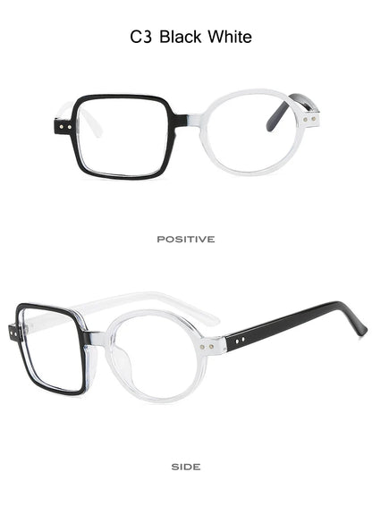 OEC CPO Square Glasses Women Men Fashion Clear Glasses Optical Eyeglasses Frame Personality Round Transparent Lens Spectacle