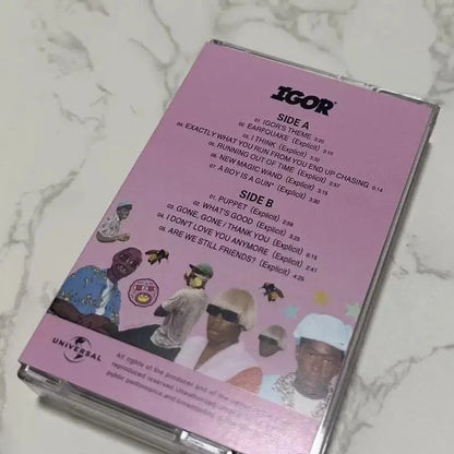 Tyler The Creator Flower Boy CHROMAKOPIAIGOR Music Magnetic Tape Greatest Hits Album Cassette Cosplay Walkman Car Recorder