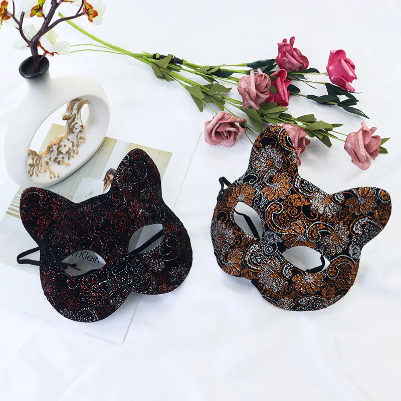 Sexy Adult Mask Role play Cat Mask Half Face Fox Animal Cosplay Sex Mask Halloween Party Mask Masquerade Ball Fancy Masks