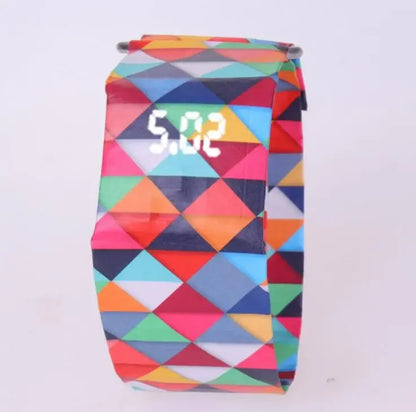 2020 Reloj Hombre Men Watches Creative Paper Led Digital Watch Waterproof Electronic Watches Men Digital Touch Screen Watches