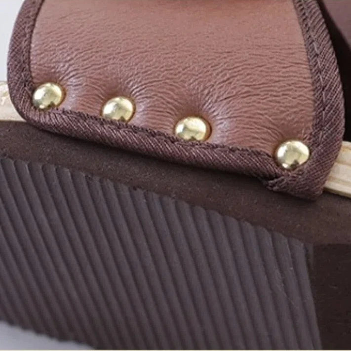 Natural Pebbles Acupressure Massage Slippers Feet Care Rotating Massage Stone Sandals Anti-slip Adjustable Foot Massager Shoes