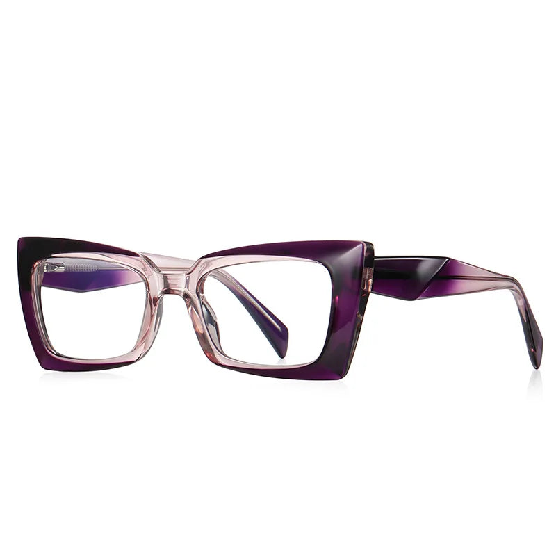 56875 Fashion Rectangle Anti-Blue Spectacle Frame Anti-Fatigue Computer Eyewear Frame for Women Gradient Eyeglasses