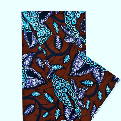 New Super Tissu Ankara Good Real Prints African Wax Fabric Soft Pagne Cotton Material Kente 6YARDS Stuff Blue Batik For Sew