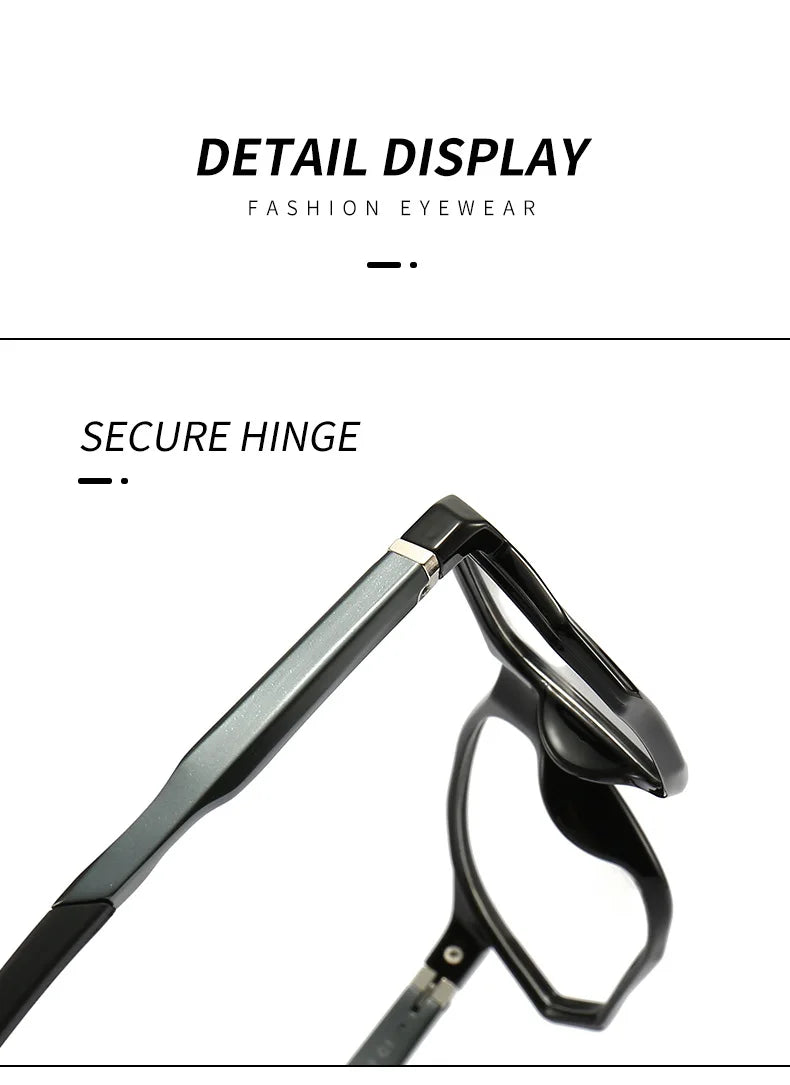 YIMARUILI New Fashion Sports Glasses Men and Women TR90 Spring Leg Design Big Face Optical Prescription Eyeglasses frame 5853