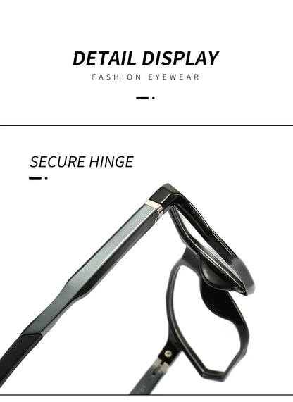 YIMARUILI New Fashion Sports Glasses Men and Women TR90 Spring Leg Design Big Face Optical Prescription Eyeglasses frame 5853