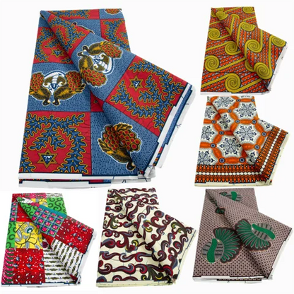 African New Wax Fabric Nigeria Ankara Wax Fabrics Newest Design Block Prints Batik Dutch For Dresses Sewing Cloth Materials
