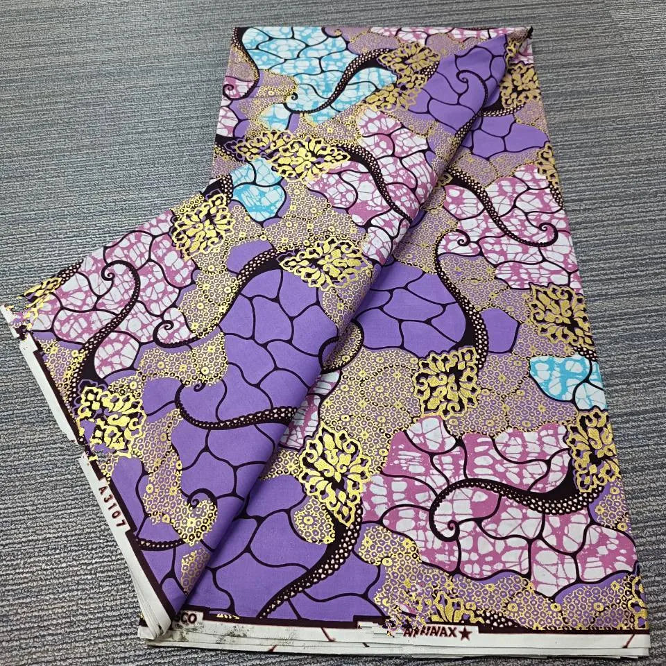 2022 New Hot Sale African Wax Fabric Cotton Material Nigerian Ankara Block Prints Batik Dutch High Quality Sewing Cloth