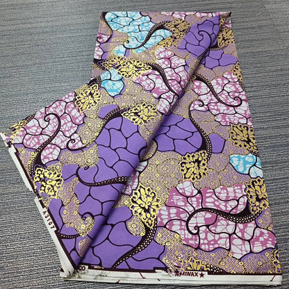 2022 New Hot Sale African Wax Fabric Cotton Material Nigerian Ankara Block Prints Batik Dutch High Quality Sewing Cloth