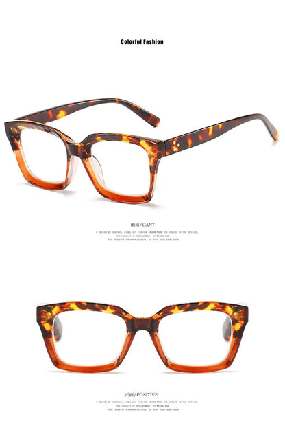 Retra Square Concave Frame Clear Lens Glasses Ultra Light Myopia Nerd Spectacles Degree 0 -0.5 -1.0 -2.0 -3.0 -4.0 to -6.0