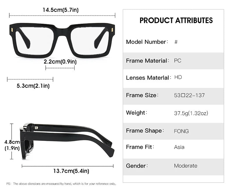 KOCOLIOR New Brand Design Square Board Anti Blue Light Reading Glasses for Men and Women Retro Glasses with Diopter 0 to+6.0