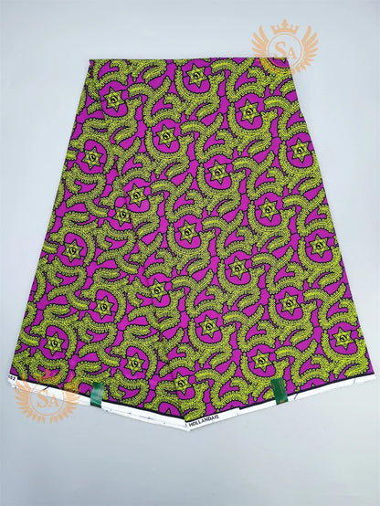 New 100% Cotton Original Real Wax Ankara Fabric 2021 African Print Fabric For Wedding Dress Tissue African Fabric Wax Fabric