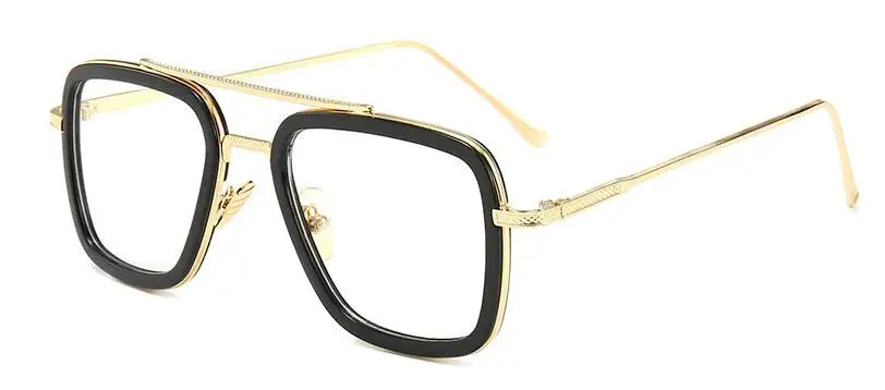 Tony Stark Glasses Men Women Magnifier Reading Eyewear Steampunk Blue Light Blocking Square Eyeglasses Plus Diopter +0.5 +6
