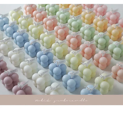 Little Bubble Cube Candle Handmade Scented Candle Aromatherapy Soy Wax Candle Wedding Birthday Candles Party Home Decoration