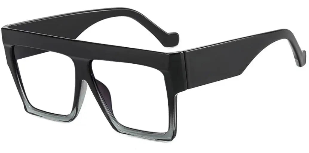 Fashion Designer Oversized Square Reading Glasses Women Men Large Frame Lady Elegant Eyeglasses Clear Anti Blue Light Vision +2