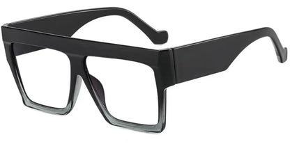 Fashion Designer Oversized Square Reading Glasses Women Men Large Frame Lady Elegant Eyeglasses Clear Anti Blue Light Vision +2