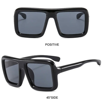 Big Oversized Square Sunglasses Punk UV400 Protection Thick Frame Sun Glasses Lady Shades for Women & Men