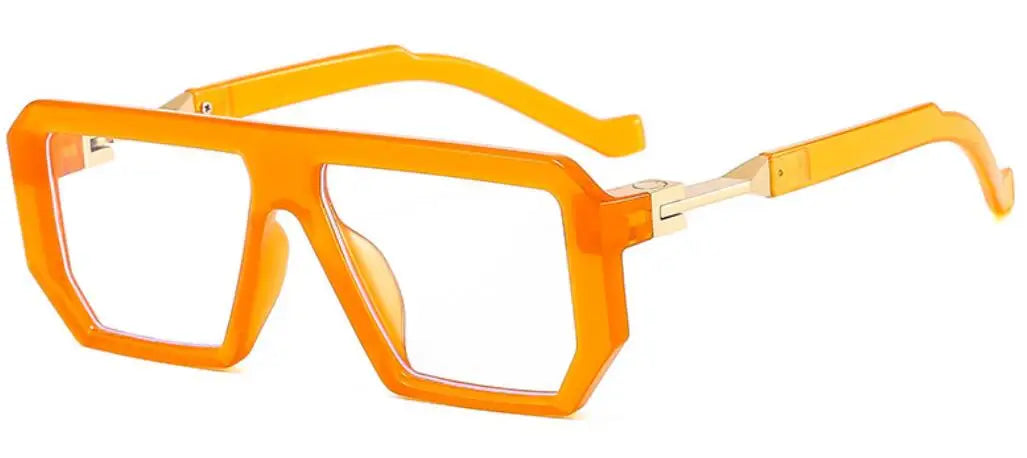 Retro Rectangle Men's Reading Glasses Transparent Computer Big Square Anti Blue Light Glasses Frame Punk Presbyopia Eyewear +1.5