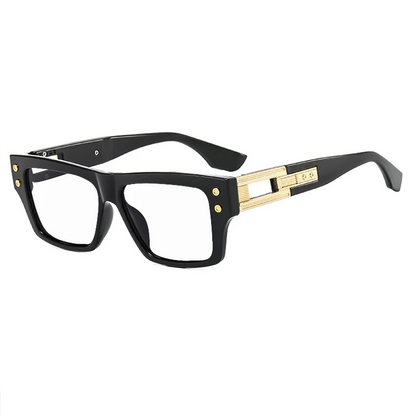 Thick Frame Anti Blue Light Reading Glasses Men Brand Design Square Finished Optical Presbyopic Glasses Customized Diopter