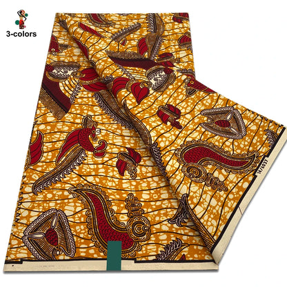 New Arrival High Quality Original 100% Cotton Wax Print Guaranteed Veritable Ankara African Real Wax Fabric Soft Pagne for Dress