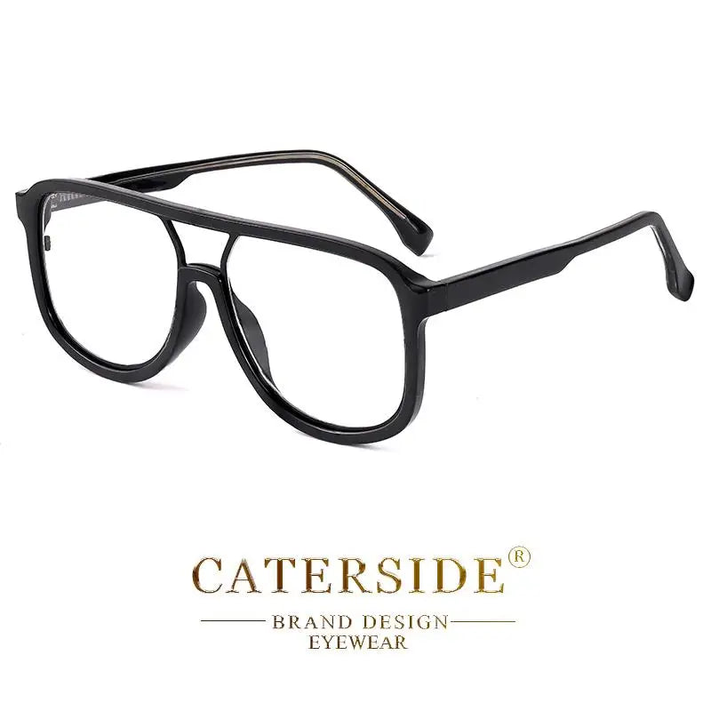 CATERSIDE Fashion Punk Reading Glasses Large Square Frames Design Man Women Casual Optical Frames Ideal Choice for Gifts