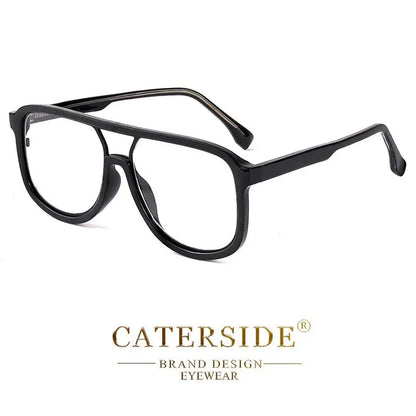 CATERSIDE Fashion Punk Reading Glasses Large Square Frames Design Man Women Casual Optical Frames Ideal Choice for Gifts