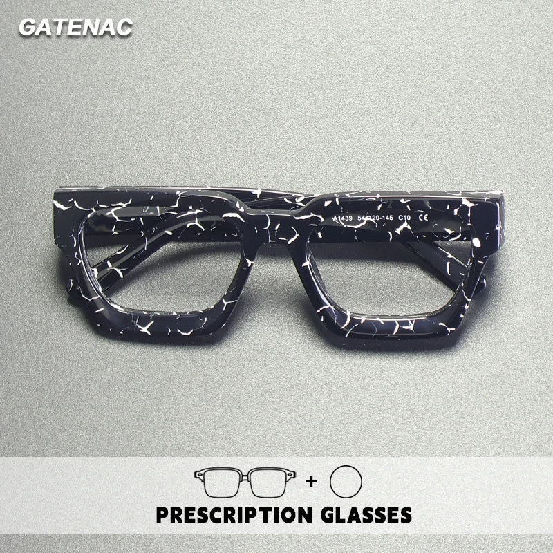 Gatenac Acetate Reading Glasses Handmade Photochromic Anti Blue Light Prescription Glasses Frame Men Progressive Myopia Eyewear