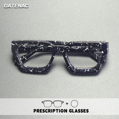 Gatenac Acetate Reading Glasses Handmade Photochromic Anti Blue Light Prescription Glasses Frame Men Progressive Myopia Eyewear
