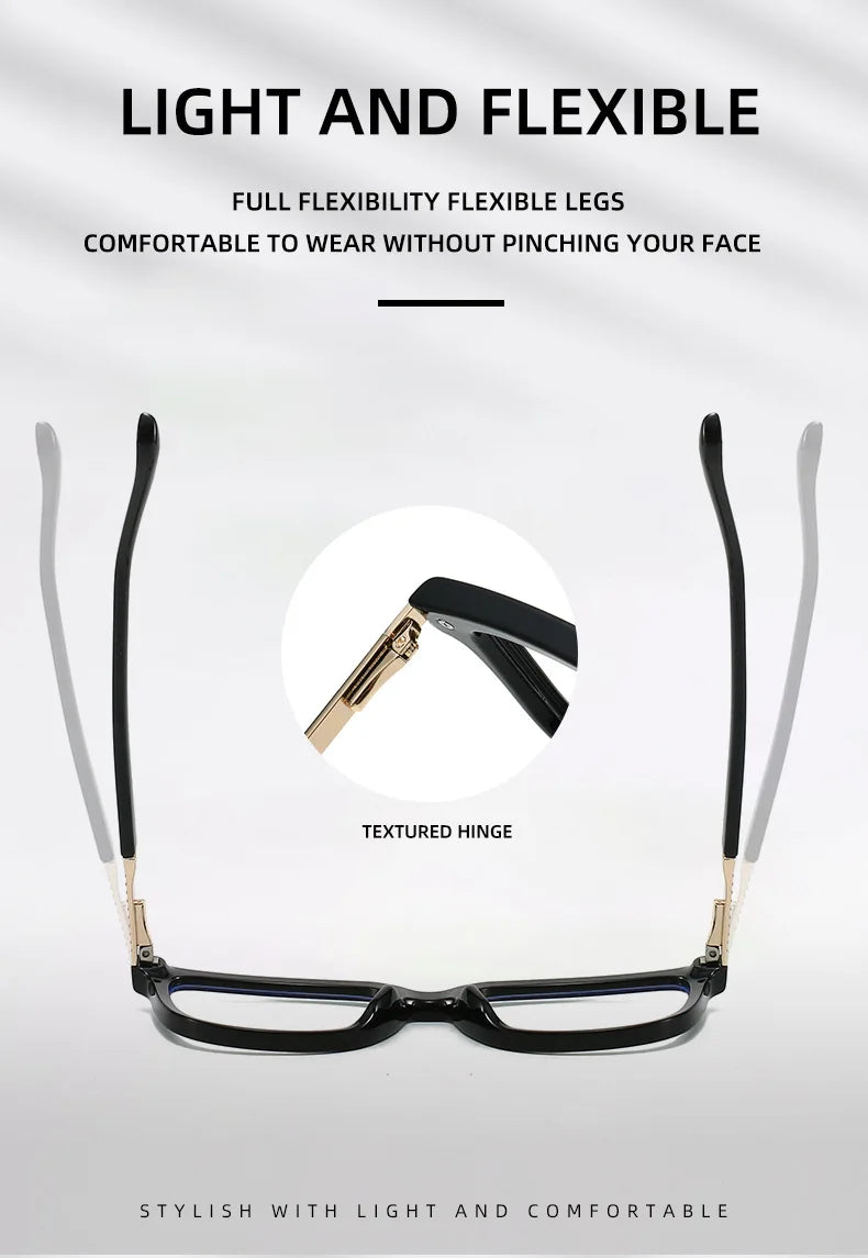VICKI Mature Man's Double-barreled High-end TR Glasses - Customizable Prescription - Anti-blue Light Glasses Multifocal 84003