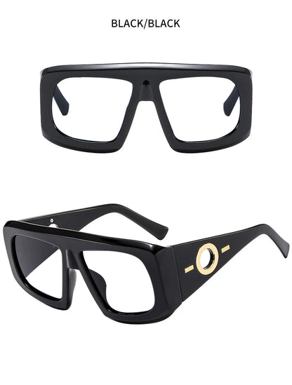 Big Square Anti Blue Light Reading Glasses Elegant Luxury Green Purple Gradient Eyeglasses Frames Prescription Hyperopia Eyewear