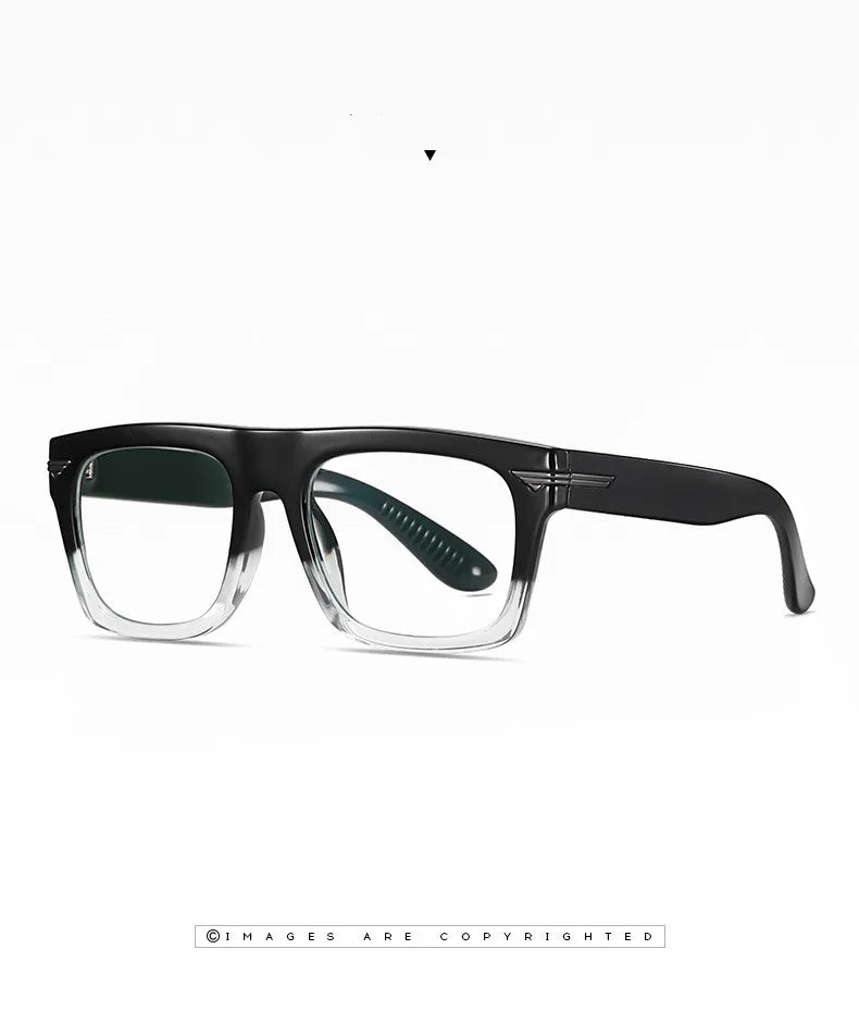 2022 Retro Big Square Frame Designer Reading Glasses Anti Blue Light Computer Eyeglasses Prescription Eyewear Diopters 0 to +6.0