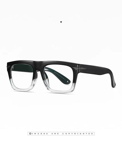 2022 Retro Big Square Frame Designer Reading Glasses Anti Blue Light Computer Eyeglasses Prescription Eyewear Diopters 0 to +6.0