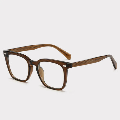 Transparent Square Men's Reading Glasses TR90 Large Frame Block Harmful Blue Light Myopia Prescription Glasses For Women
