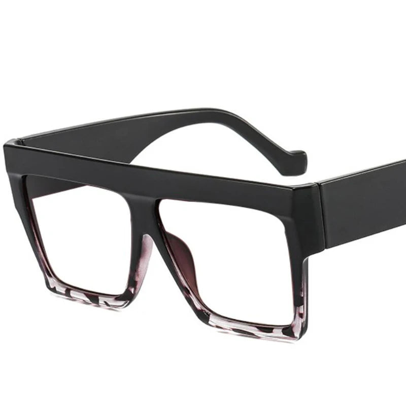 Fashion Designer Oversized Square Reading Glasses Women Men Large Frame Lady Elegant Eyeglasses Clear Anti Blue Light Vision +2