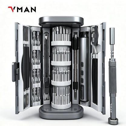 72in1 Mini Precision Screwdriver Set Magnetic Bits Manual Repair Tool Kit for iPhone PC Watch Computer Repair Gift bottle opener