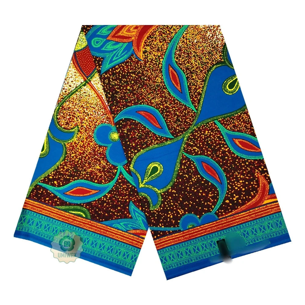 Dutch african Nigiar wax 100% Cotton Real Wax Pagne foVeritable Hollandais Dutch print High Quality fabric cloth 6yards