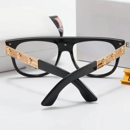 Fashionable Business Square Anti-Blue Light Glasses Personalized Light Luxury Brand Glasses Frame Support Optical Customization