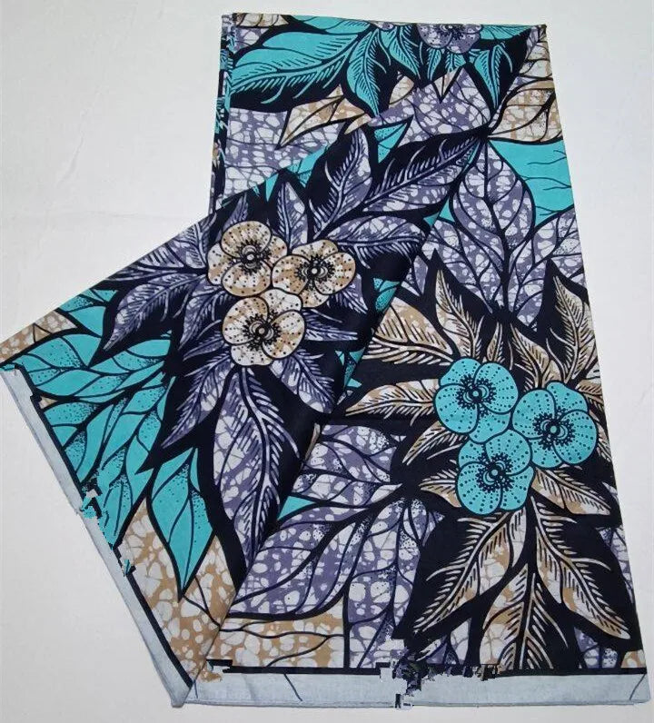 2023 Guaranteed Veritable Super Hollandais African Wax Fabric 100%Cotton 6 yards Original Ankara Block Print Pattern Africa